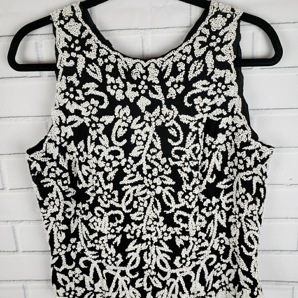 Jkara beaded lined tank style top VGUC Large